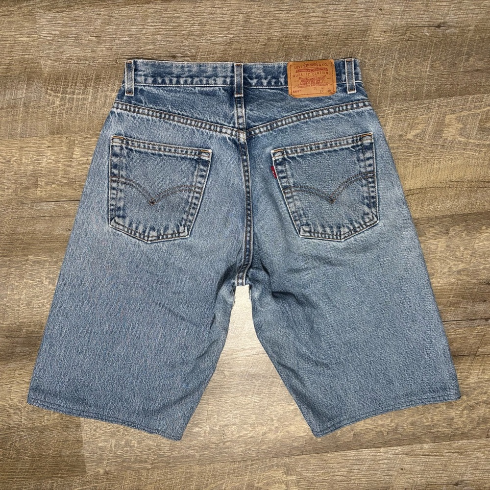 Levi’s Jean Shorts 569 Loose Straight Cut Off Light Blue Men’s 27X12 Made In USA